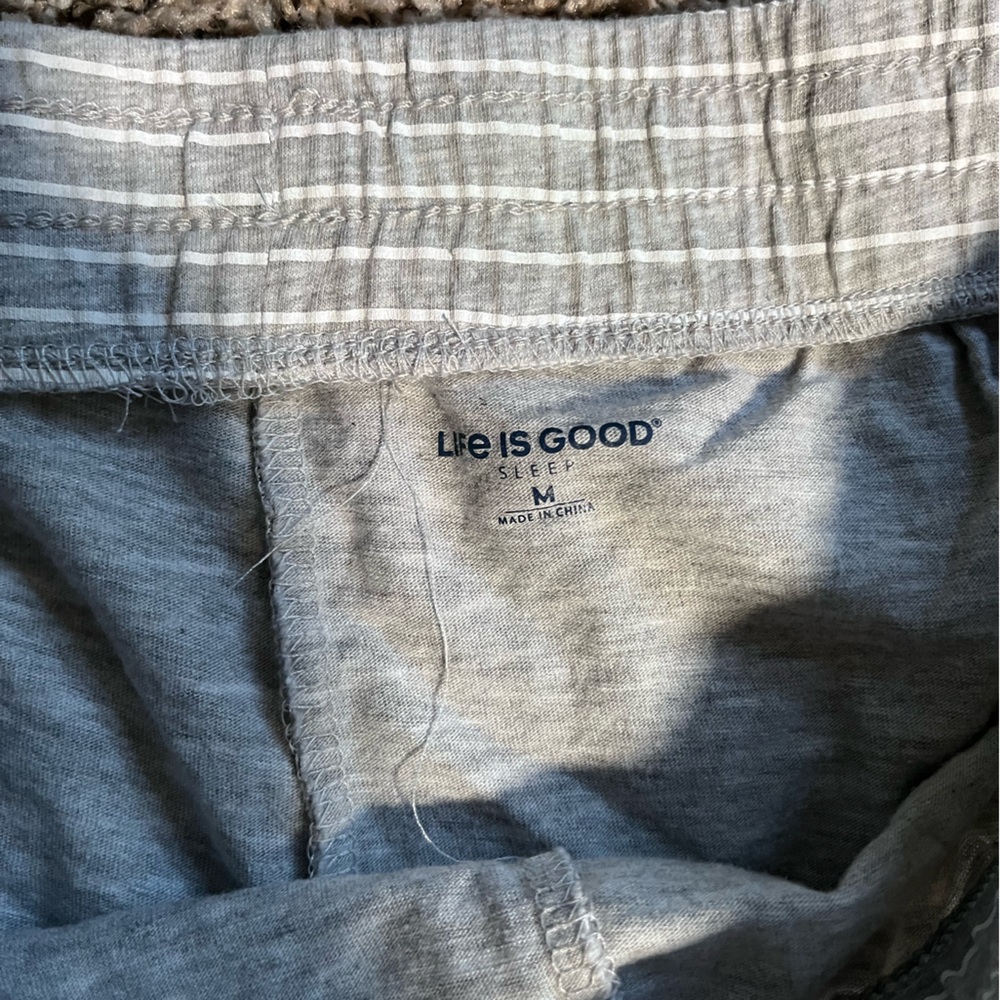 Life Is Good Women's Gray & White Sleepwear Shorts – Size Medium – Ultra Soft - Picture 4 of 7